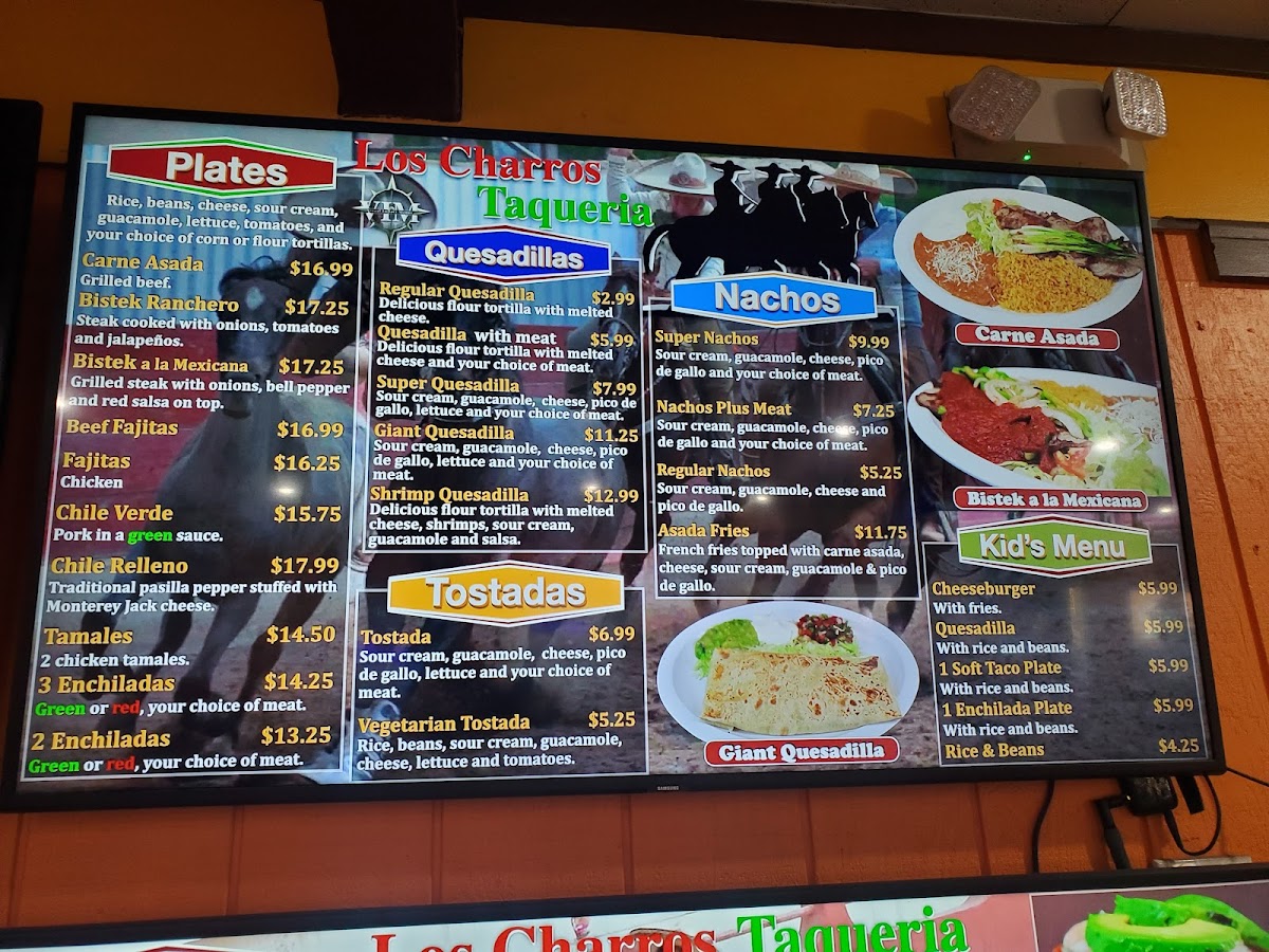 Los Charros Taqueria Menu - Image 1